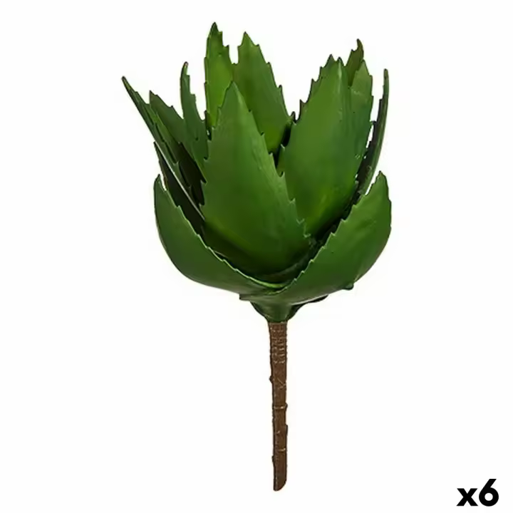 Planta Decorativa Ibergarden YD181153 Plástico Aloe Vera 13 x 24,5 x 14 cm (6 Unidades) - 1