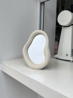 Espejo Decorativo De Mesa En Forma Irregular De Cerámica Para Maquillaje Diseño Sencillo Para Dormitorio Y Sala De Estar Espejo De Vestir - details 11
