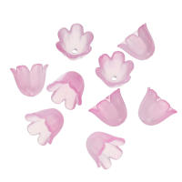 50/100pcs Cuentas De Acrílico Con Gradiente De Color De Lirio Para Creación De Joyas DIY Capas De Trenzado Espaciadas - details 9