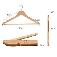 T-Lovendo - Juego de 20 Perchas de Madera Maciza - details 2