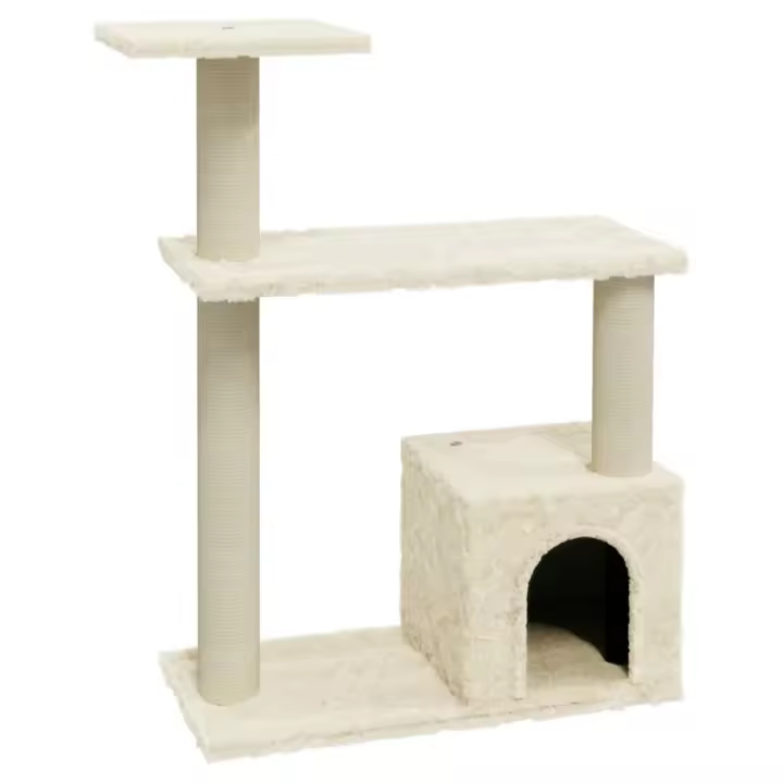 Rascador para Gatos con Postes ISAL Cream 70 cm - 1