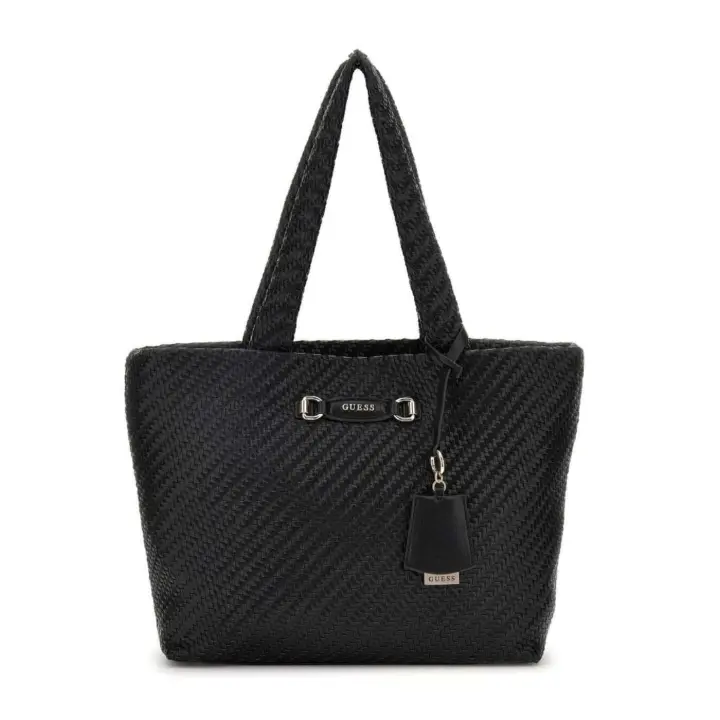 Bolso de hombro Guess Francy tote negro para mujer - 1