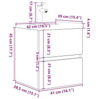 vidaXL Set de muebles de baño 2 pzas madera contrachapada roble Sonoma - details 7