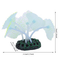 Decoraciones De Acuario Simulación De Mundo Submarino Luminoso De Silicona Coral Falso Fluorescente Anémona De Mar Colorida Para Jaula De Peces - details 16