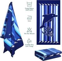 Toalla de baño de playa delgada de natación junto al mar de verano de secado rápido, absorbente, que no se desprende, de secado rápido - details 3
