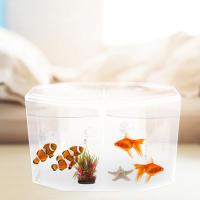 Acuario Octogonal Para Peces Betta Y Guppys Caja De Incubación De Alimentos Acrílico Transparente Para Reproducción De Peces En El Hogar - details 0