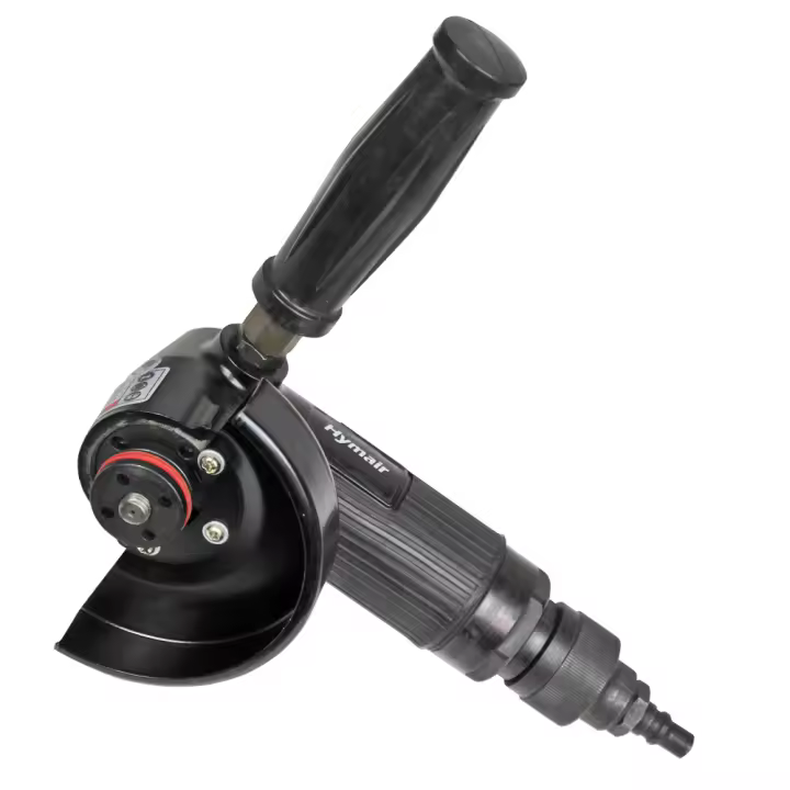 Hymair Amoladora Neumática Hymair KRAG 4" con Protección, Radial de Aire 100 Grados con Bloqueo de Husillo y Mango Lateral - 1