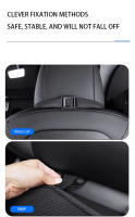 Cubierta De Asiento De Seda Hielo Blanca Para Tesla Model Y Y Model 3 2025-2018 Ventilación Disipación De Calor Previene Manchas Accesorios Internos - details 8