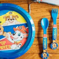 Mr Popye SET VAJILLA INFANTIL 5 PIEZAS PLATO CUENCO VASO 260 ML CUBIERTOS POKEMON DISTORTION BLUE FROZEN ICE MAGIC PAW PATROL PUP POWER SUPER MARIO MICKEY MOUSE PEPPA PIG PAW PATROL GIRL SONIC PRODUCTO OFICIAL - details 4