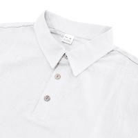 Camisa POLO de manga corta con solapa y botones, informal, de lino, transpirable, estilo británico, de verano para hombre - details 11