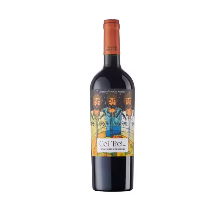 DOMENIILE VORNICENI Cei Trei 2018 - Cabernet Sauvignon & Merlot & Saperavi, vino tinto, tranquilo, seco de Divus Winery, Moldavia - 1