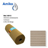 ROLLO DE ALFOMBRA ANTIDESLIZANTE ABIERTO BEIGE AMIKO DE 12Mx65CM - details 0