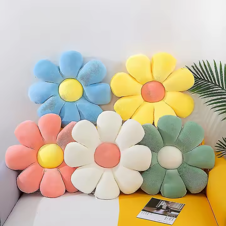 Flower-shaped Throw Pillow Cushion Floor Cushion Office Sedentary Tatami Car Cushion Butt Relaxing Mat Chair Seat Plush Pad - 1