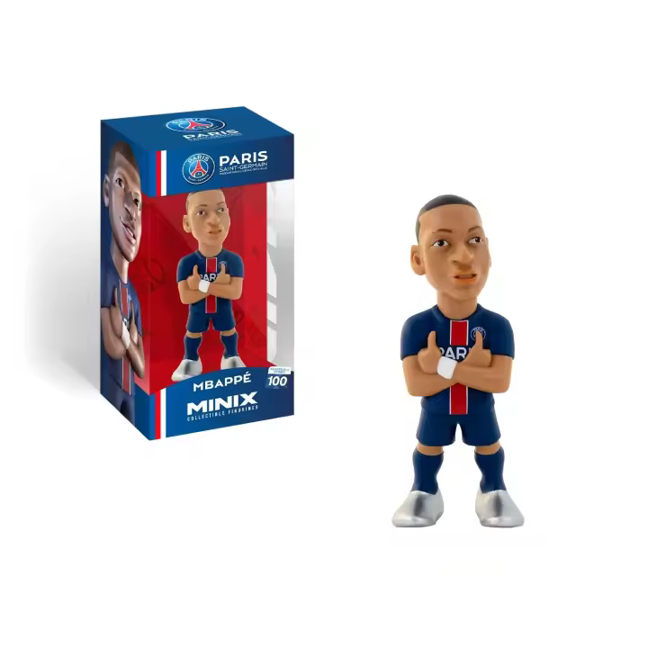 Figura MINIX Kylian Mbappé. PSG Football Stars.  Bandai - 1