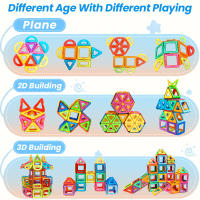 Juego De Construcción Magnético Educativo STEM De Mediana Tamaño Bloques Duraderos De Color Vibrante Regalo De Aprendizaje Ideal - details 3