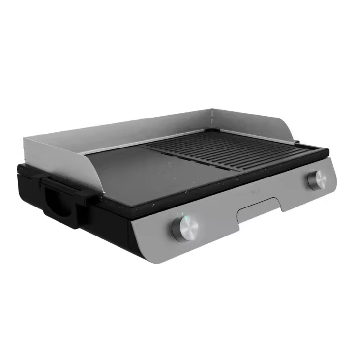 Barbacoa Eléctrica de Sobremesa de 3000 W con Revestimiento Antiadherente Rockstone y Termostato Regulable - Cecotec - 1