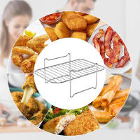 8Pcs Relleno De Asado Multifuncional Con 2 Tapetes De Silicona 2 Estantes De Horno Con Acero Inoxidable Para Air Fryer Y Herramientas De BBQ - details 7