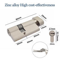 Cilindro De Cerradura De Reemplazo Para Puertas Internas De Hogar Antirrobo Aleación De Zinc Aleación De Cobre 60mm 70mm 80mm Con Llaves - details 5