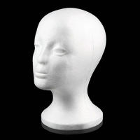 Soporte De Pelo De Espuma Multifuncional Para Mujer Modelo De Cabeza Ligera De Poliestireno Negro Tamaño 53.5cm Maniquí De Cabeza Para Exhibición Y Almacenamiento - details 8