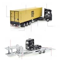 Camión De Juguete De Aleación De Metal 1:50 Con Luz Y Retroceso Para Niños Coche De Transporte De Contenedores Para Niños - details 4