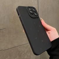 Funda De Teléfono Corazón Negro Para iPhone 14 13 11 15 pro Max 12 Mini XS XR X 8 7 plus SE 2022 14Pro 13Pro Mate Cubierta Suave Compatible Con Apple - details 3