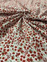 Tejidos Ortuño-  Tela flores rojas para patchwork, liberty, prendas infantiles, decoración hogar ,manualidades, complementos,1m x Ancho 150cm - details 4