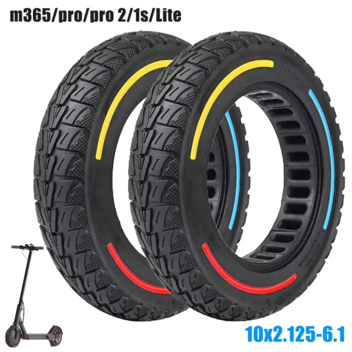 HORO.ES Par de Neumáticos 10x2.125-6.1 sólido macizo compatible con Xiaomi M365 PRO PRO2 1S Scooter eléctrico - 1