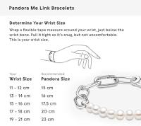 PANDORA ME Pulsera de Esnabones de Plata de Lei con Perla Blanca cultivada en Agua Dulce 。 Viene con un completo embalaje de Caja de regalo. - details 1