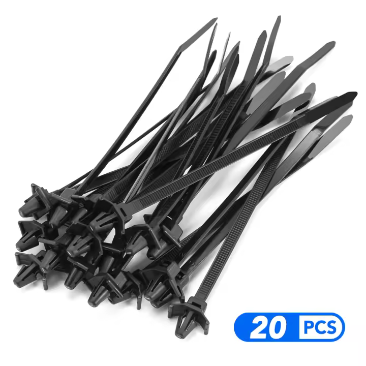 20pcs Clip De Enchufe De Cable Para Automóvil Organizador De Enchufes De Cable Para Tubo Corrugado Estilo De Coche - 1