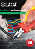 Alicates De Corte De Alambre Aislados LAOA VDE De 6'' 7'' 8'' Combinación Diagonal Nariz De Agujas Para Electricista Resistencia a Alta Tensión - details 14
