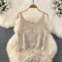 Conjunto De Ropa De Navidad Para Mujer Dos Piezas Laca up Halter Sin Espalda + Top Con Cuerda De Borla Tassel Sólido Falda A-Line De Cintura Elástica Longitud Media Pierna - details 15