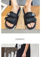 Zapatillas De Hombre Para Exterior E Interior Antideslizantes Con Suela Suave Cierre De Ganchillo Sandalias De Playa Estilo Casual Para Verano - details 16