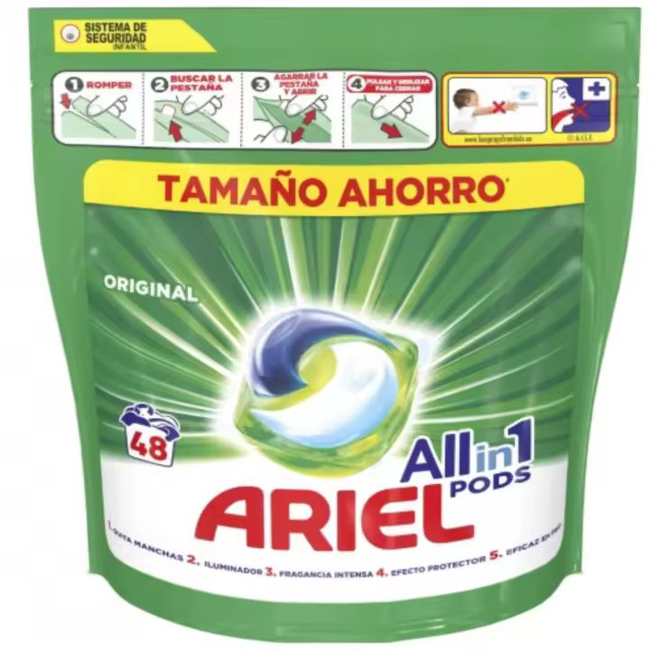 Ariel Allin1 Pods Regular - Cápsulas de Lavado Todo en Uno (2x45 Dosis) - 1