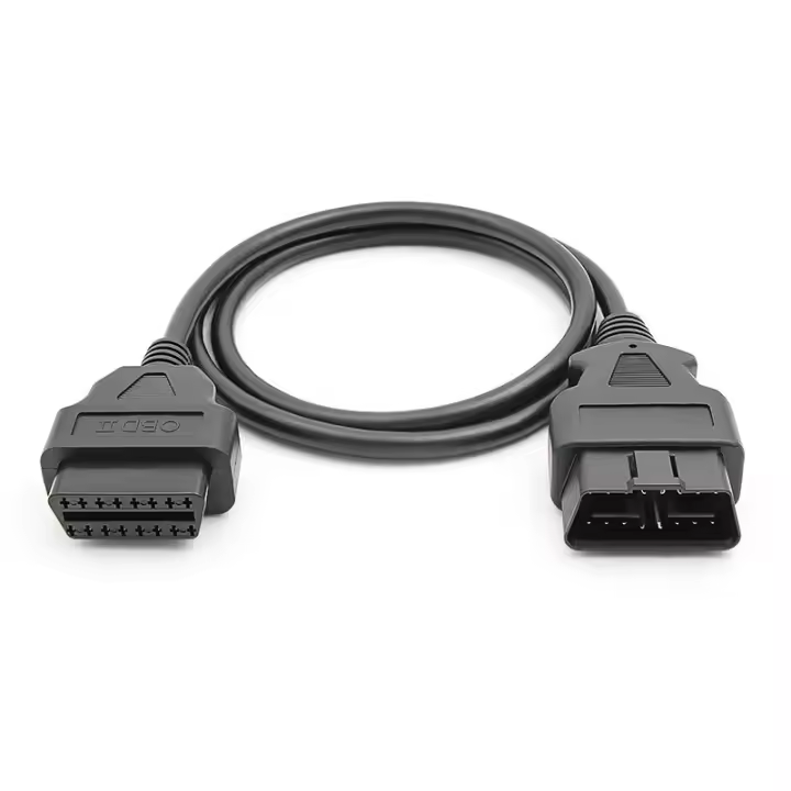 El nuevo OBD2 16PIN es adecuado para un cable/adaptador de extensión de automóvil redondo de 16 núcleos macho a hembra de 100 cm - 1