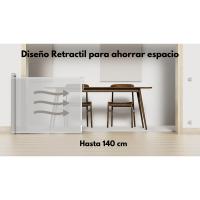 PARVULÍ Barrera Seguridad Niños Escalera Retráctil 0 a 140 cm + 2 Protectores de Puerta - Valla Seguridad Infantil - Barrera Perros Puerta - Puerta Escalera Bebe Seguridad - Interiores y Exteriores - details 1