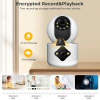 Cámara De Seguridad WiFi Dual 4MP Con Pantalla Automática De Seguimiento Y Detección De Humanos Monitor De Bebé Para Interior CCTV Vigilancia Doméstica - details 7