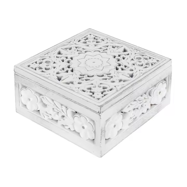 SIGNES GRIMALT Caja Mueble Almacenamiento Joyero Organizador Blanco Mdf - 1
