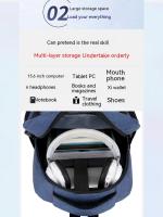Mochila Grande Para Hombres Y Mujeres Estilo Simple Y Moda Para Viajes Y Estudiantes Capacidad Suficiente Con Múltiples Bolsillos Material Oxford - details 3