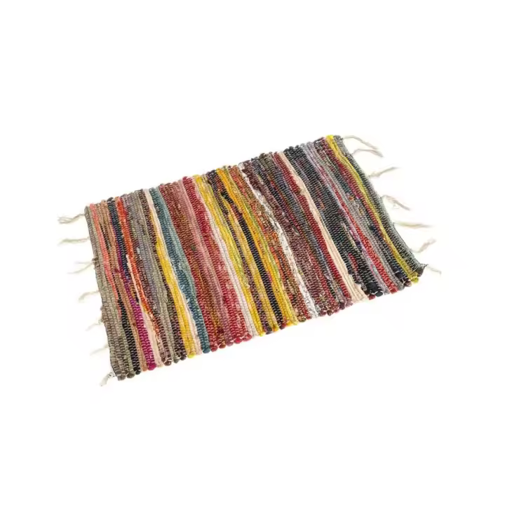 Jarapa alfombra pack x2 multicolor algodon 80x50 cm - 1