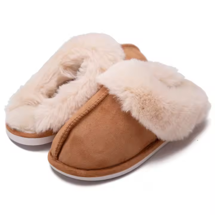 Zapatillas De Casa Para Hombres Y Mujeres Invierno Antideslizantes De Plush Cálido Con Suela Gruesa Zapatos De Piso Cómodos Y Talla Verdadera - 1