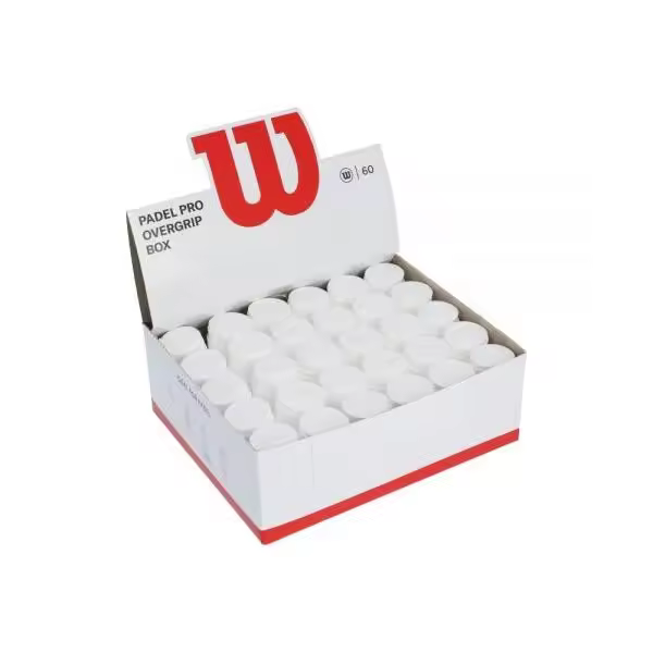 Caja 60 Overgrips Wilson Padel Blanco Pro - 1