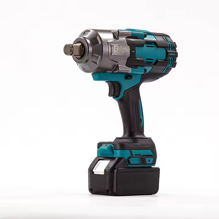 Llave de Impacto Profesional 1000N - Máximo Par Motor, 850W de Potencia - Ideal para Talleres y Uso Industrial (Incluye Maletín y 2 Baterías) - 1