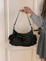 Bolso De Hombro Retro Negro Para Mujer Estilo Punk Motociclista Bolso De Mano PU Con Forro De Poliéster Bolsa De Commuting - details 10