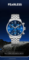 Reloj Automático Para Hombre WellyMerck WM166 Estilo Clásico Acero Inoxidable Cristal De Zafiro Resistente Al Agua Marcas Arábigas Luminiscencia - details 0