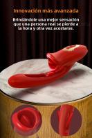 Vibrador Para Mujeres Con Lengüeta Y Succión Estimulador De Clítoris Tapping Flapping Vibrador De Silicona Para Juguete Sexual Oral - details 6