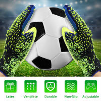 Guantes De Portero De Fútbol Para Niños 2 Piezas Tamaño Ajustable 5/6/7 Con Correa En La Muñeca Antideslizantes Y De Dedos Completos - details 8