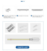 Luz LED Para Armario De Cocina Y Pared 5W 10W 20W Tubo De Iluminación Para Cocina Y Armario Luz Bajo Gabinete 220V Sin Bombillas Incluidas Método De Instalación Auto-contenido - details 16