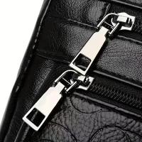 Bolso De Hombro Y Cruzado Para Mujer Textura PU Estilo Clásico Patrón Geométrico Bolsa De La Madre Bolso Medio Versátil - details 6