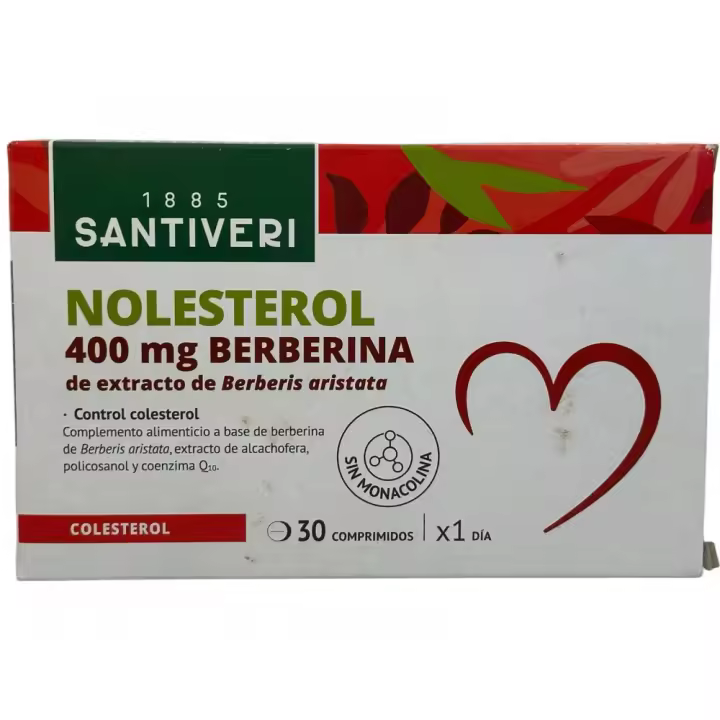 NOLESTEROL (Ayuda a tu colesterol) 400mg Berberina 30 comprimidos de Santiveri - 1