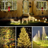 Luz De Cadena Solar De 100 LED Con Hilo De Cobre Impermeable 8 Modos Para Jardín Navidad Boda Decoración De Fiesta Exterior - details 5